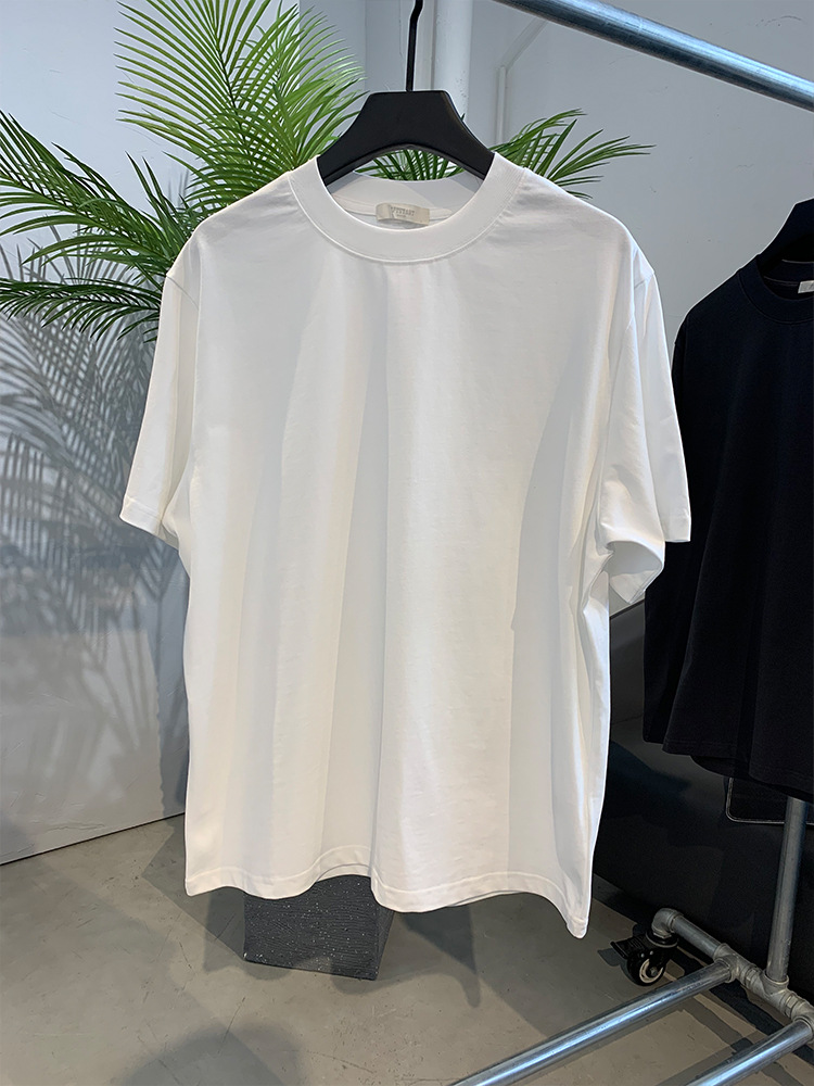 300克重磅厚款复古短袖t恤男潮牌宽松大码加肥加大男士半袖体恤潮详情12