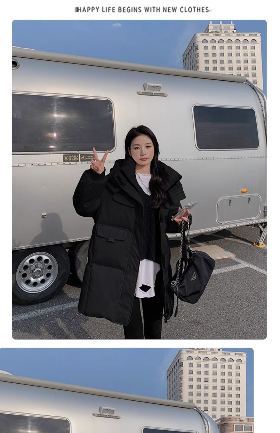 Bestseller hooded wine red down cotton-padded jacket for women, 2023 winter new thickened bread jacket, cotton-padded jacket, mid-length style pic 45