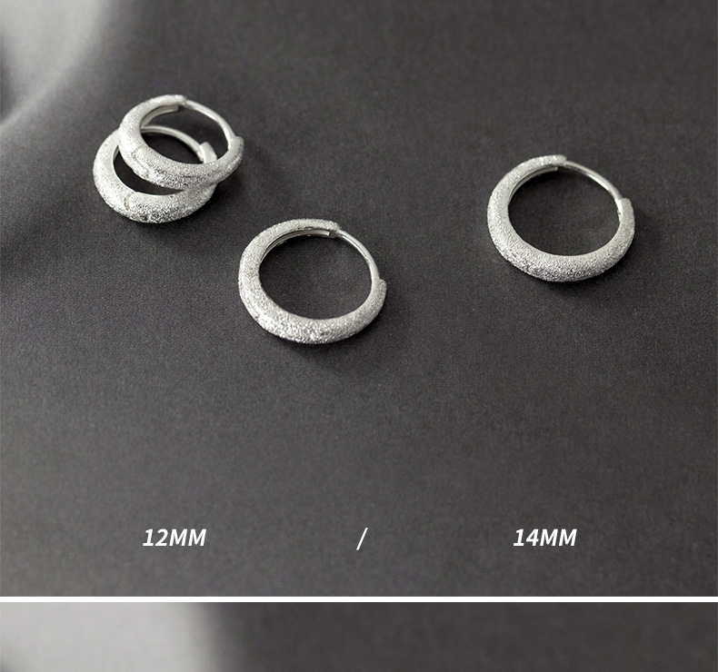 Nalan S925 Silver Matte Series Full Sky Star Girlish Heart Ear Buckle, Elegant summer earrings for Women M02477 pic 10