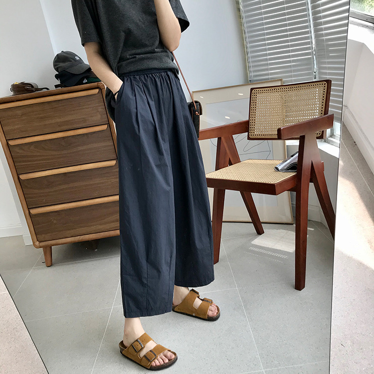 巨百搭轻薄透气酵洗棉小个子奶奶裤九分宽松显瘦休闲裤女夏季薄款详情55