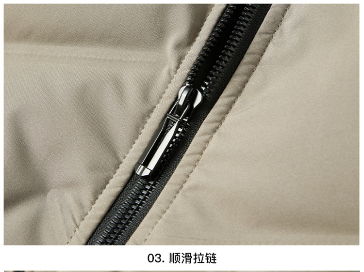新款男士羽绒服棒球领蓬松开衫上衣灰鸭绒羽绒服男休闲冬季外套男详情18