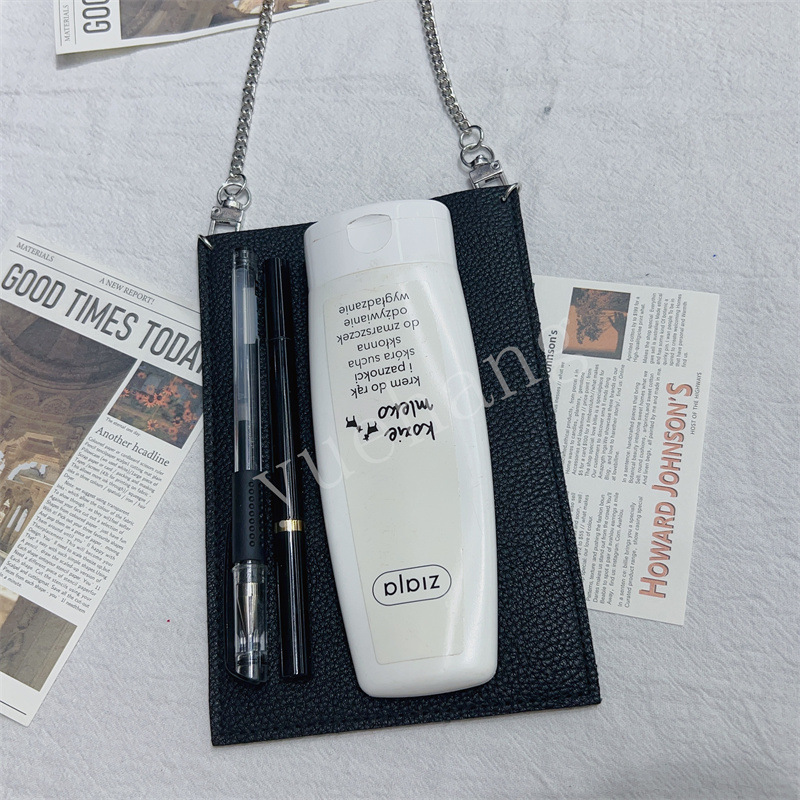 跨境电商水钻皮革链条斜挎单肩手机包竖款百搭女包时尚斜跨包详情15