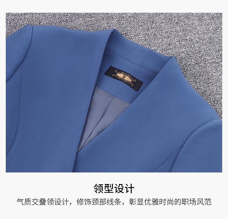 西装女2022秋新款复古国风刺绣花感职业正装两件套工作服详情8