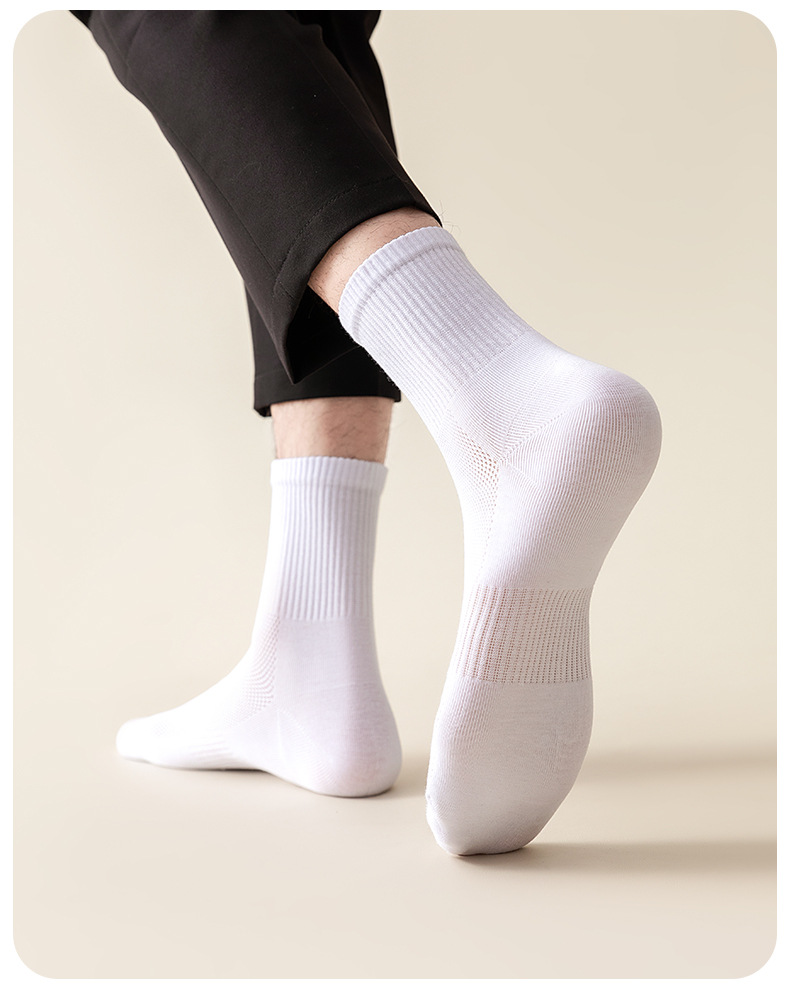 袜子地摊一件代发袜子男短袜春夏薄款网眼透气防滑中长筒袜一次性纯色棉袜女士船袜一件代发详情11