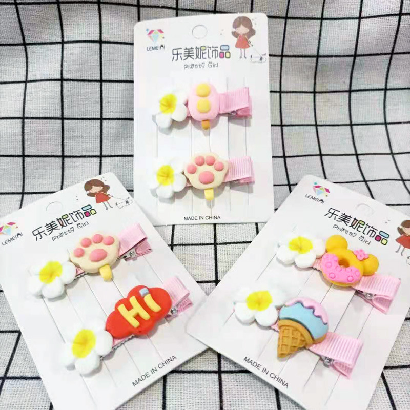 A3723 Two fashionable BB clips, bangs clips, hair clips, hair accessories, headwear, Japanese and Korean accessories, 2-yuan store wholesale pic 4