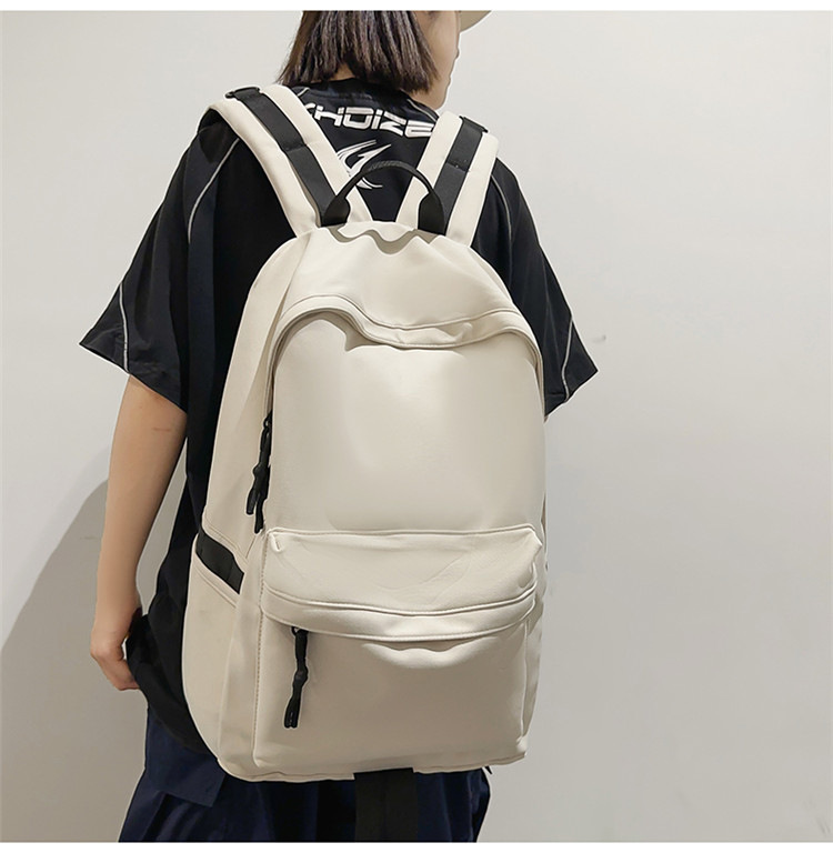 跨境2024新款男简约高中大学生双肩包女休闲大容量初中生旅行背包详情30