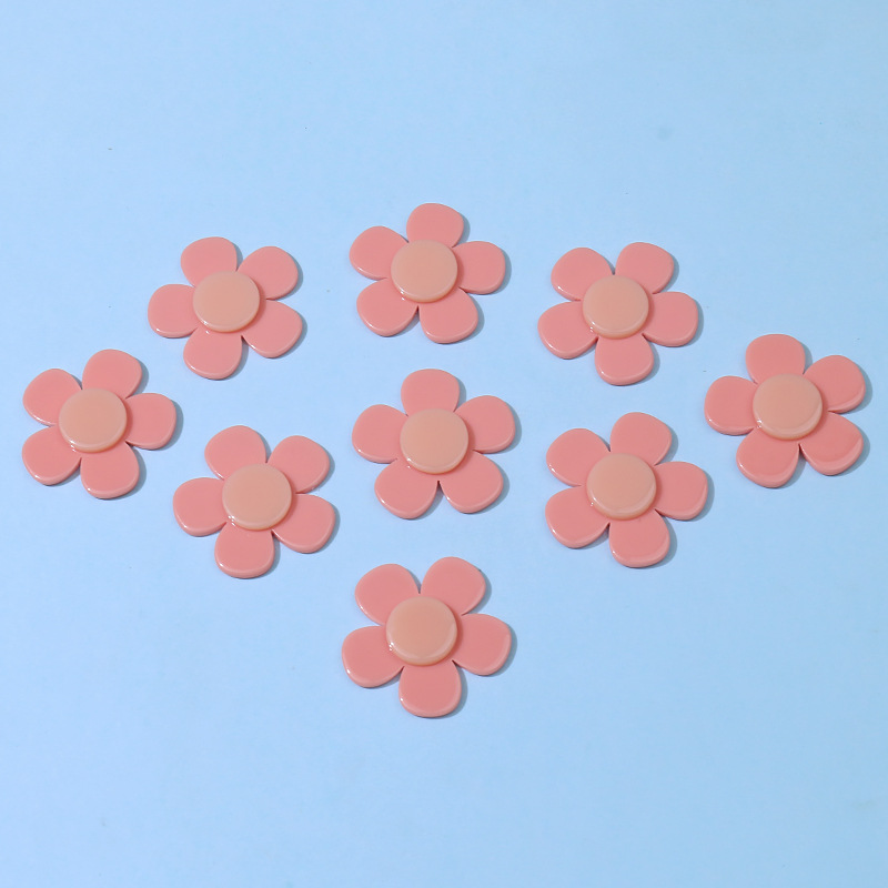 DIY pink flower acrylic piece earrings, stud earrings, phone cases, hair clips, handcrafted materials, bulk goods, accessories wholesale pic 6