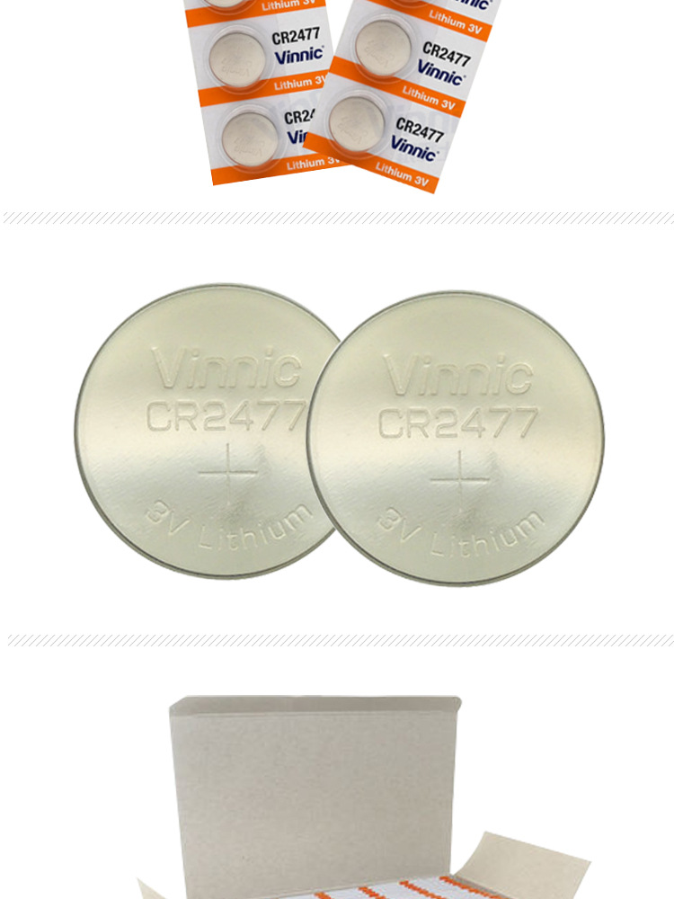 Factory direct sales of eco-friendly pine and cypress button batteries VINIC-CR2477 mercury-free eco-friendly batteries. Bulk purchase offers better prices pic 8