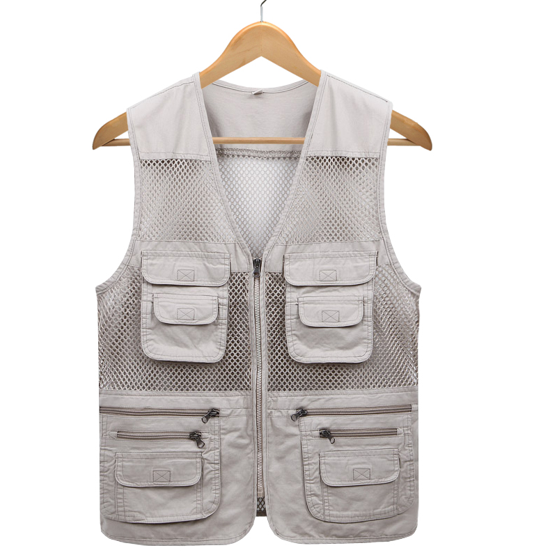 Casual vest for men, summer thin style, spring and autumn multi-pocket photography work vest, cotton and polyester quick-drying suit, functional waistcoat pic 18