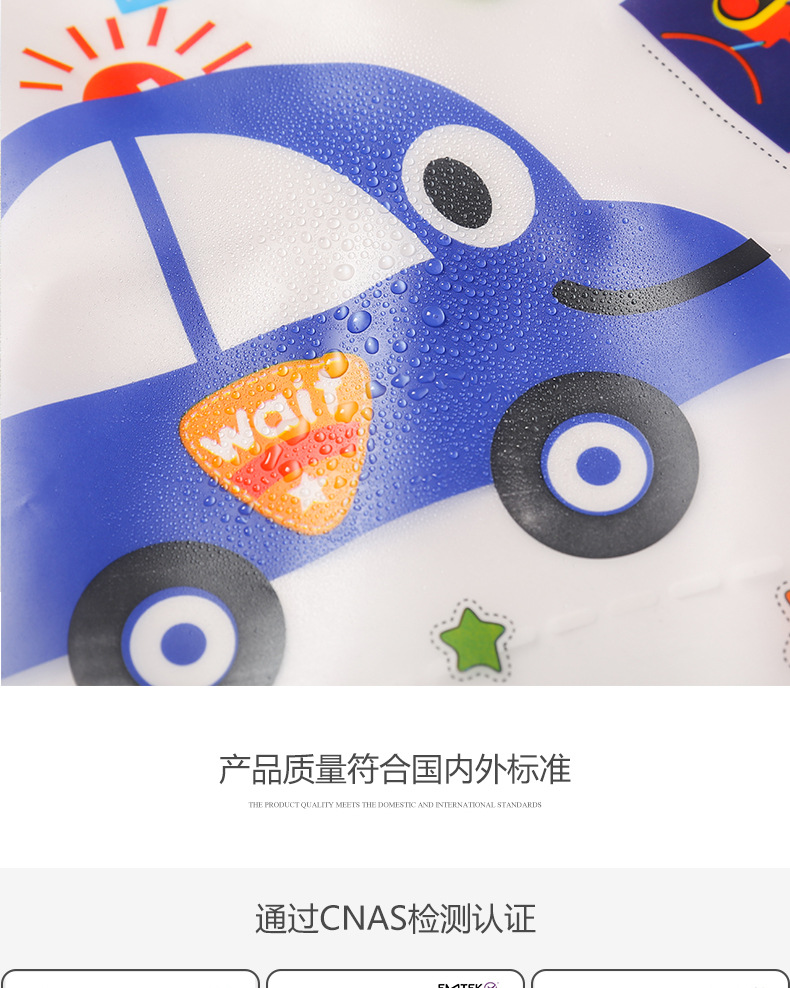 儿童防水防脏长袖罩衣宝宝吃饭围裙画画反穿衣可爱卡通围兜 pic 7