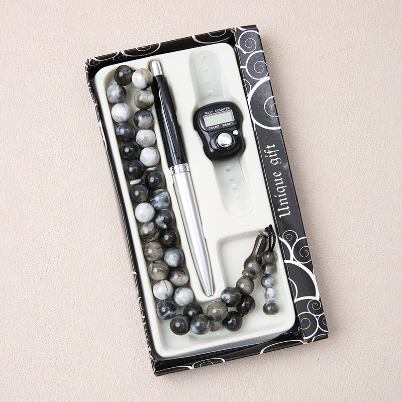 中东沙特礼拜赞珠33颗念珠三件套男女手持手串中东爆款手链批发详情4