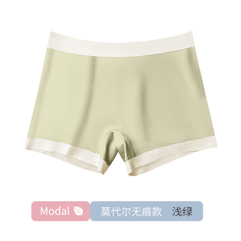 独立包】少女士莫代尔平角内裤中腰提臀防走光四角裤安全裤打底裤详情12