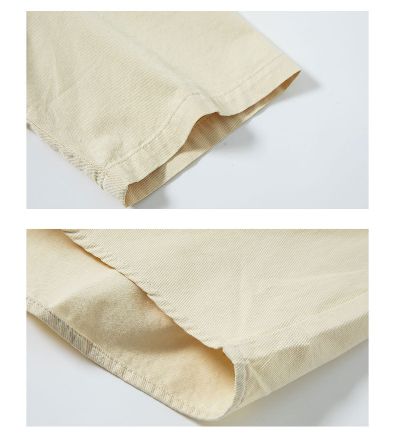 OLA 春秋款男士宽松休闲百搭简约纯色翻领短袖纯棉衬衫上衣外套详情20