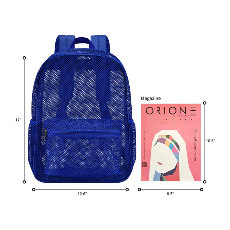 High-load-bearing mesh backpacks, transparent and simple beach bags, and schoolbags are selling well on Amazon and Instagram pic 9