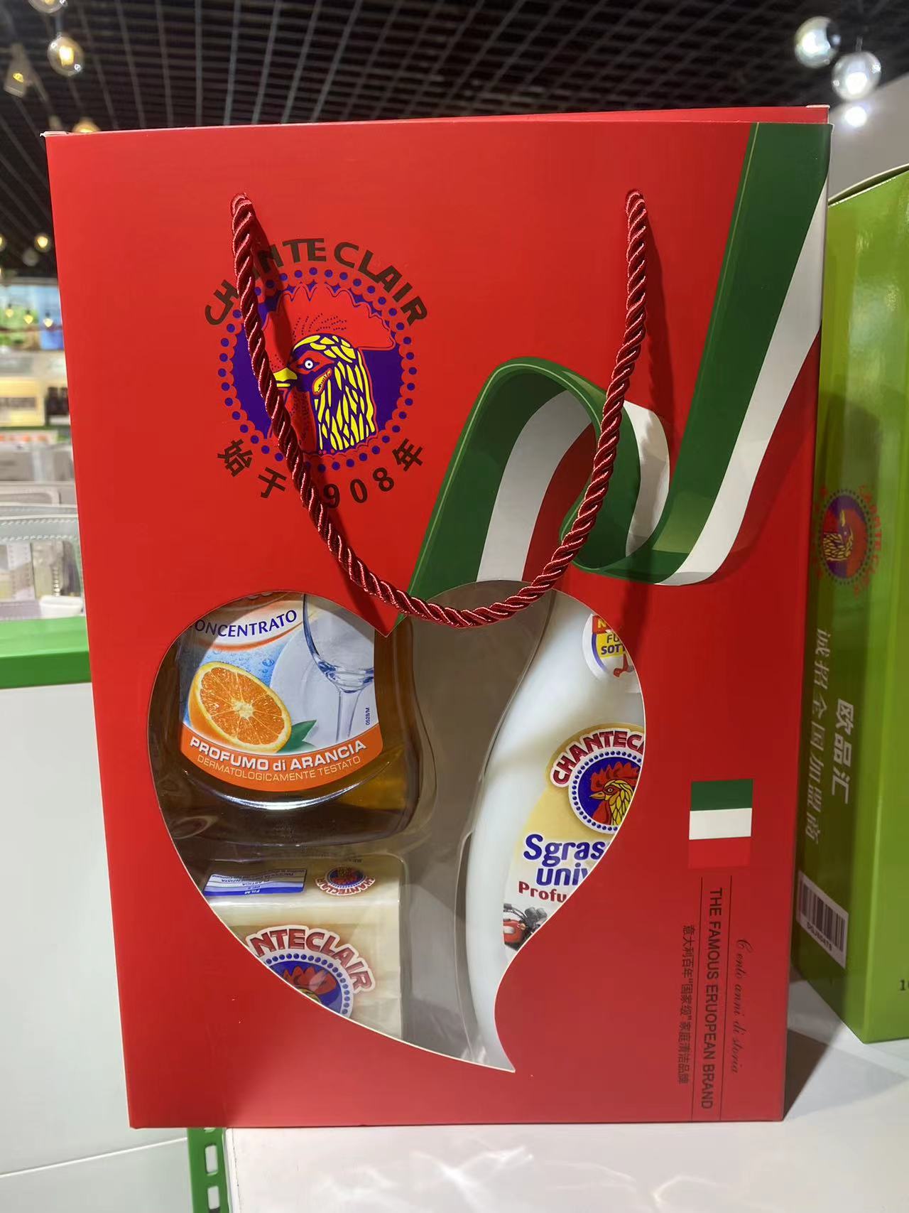 意大利大公鸡礼盒套装三件套油污清洁剂马赛皂肥皂洗洁精洗衣液详情5