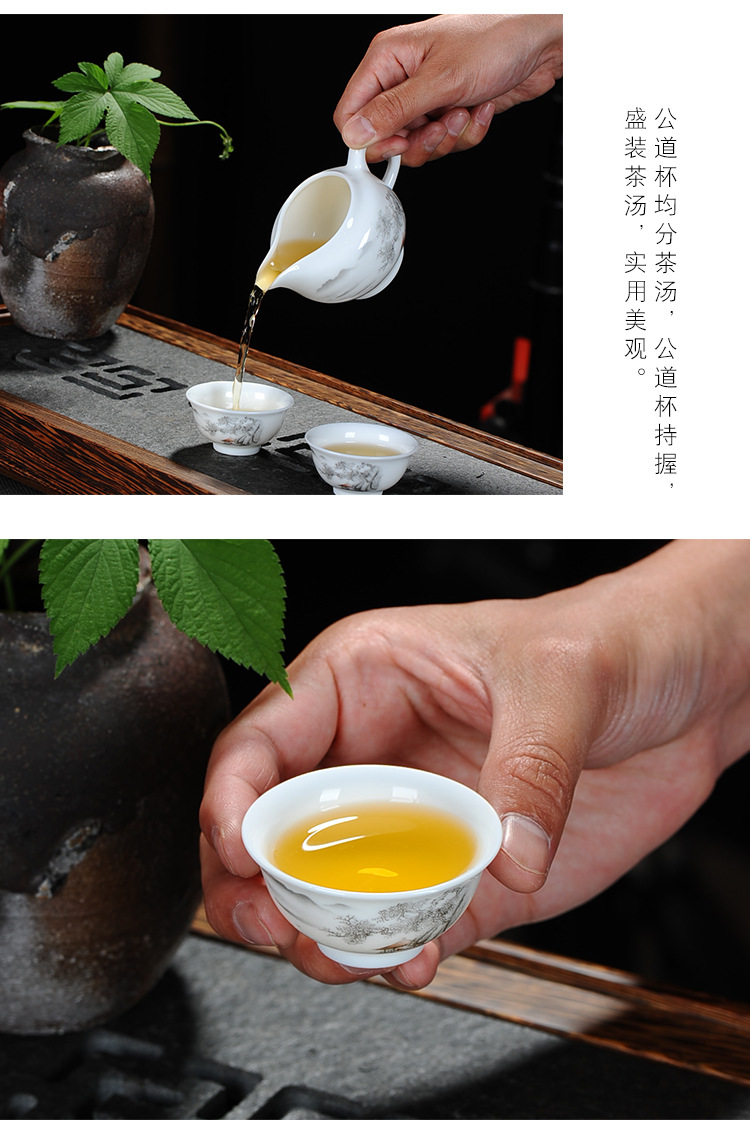 Factory direct sales of Kung Fu tea sets, including ceramic tea cups, white porcelain complete sets, blue and white tea cups, covered bowls, and tea sets. Logos can be made pic 14