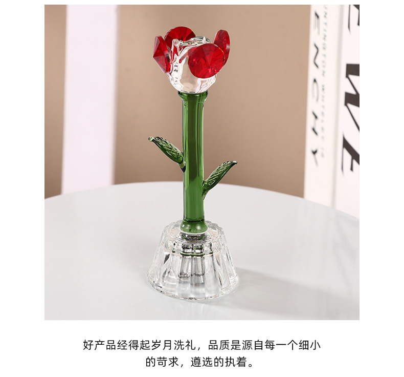 简约创意可爱仿真蝴蝶花朵水晶工艺品家居桌面装饰礼品现货批发详情12