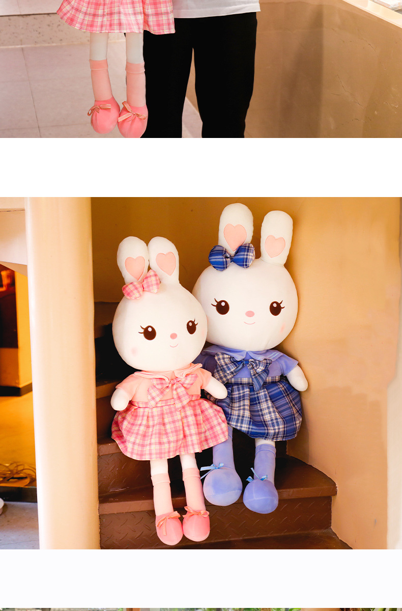 Cute JK rabbit plush toy doll, little white rabbit doll, bed sleeping pillow, birthday gift for girls pic 11