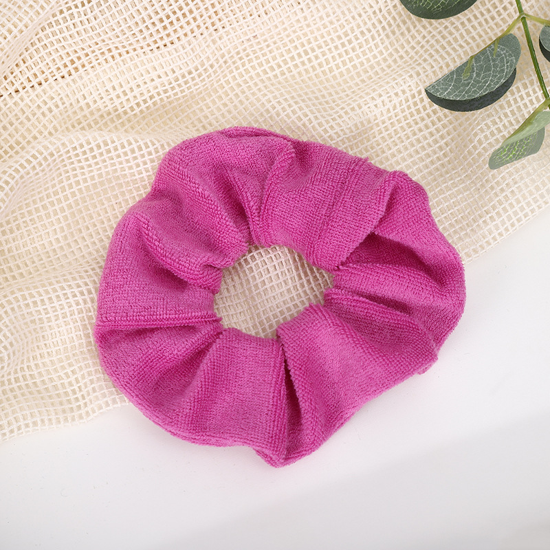 New European and American towel fabric hair band, water-absorbing plush pig large intestine hair rope, face washing head band, sports hair accessory, printed headwear pic 8