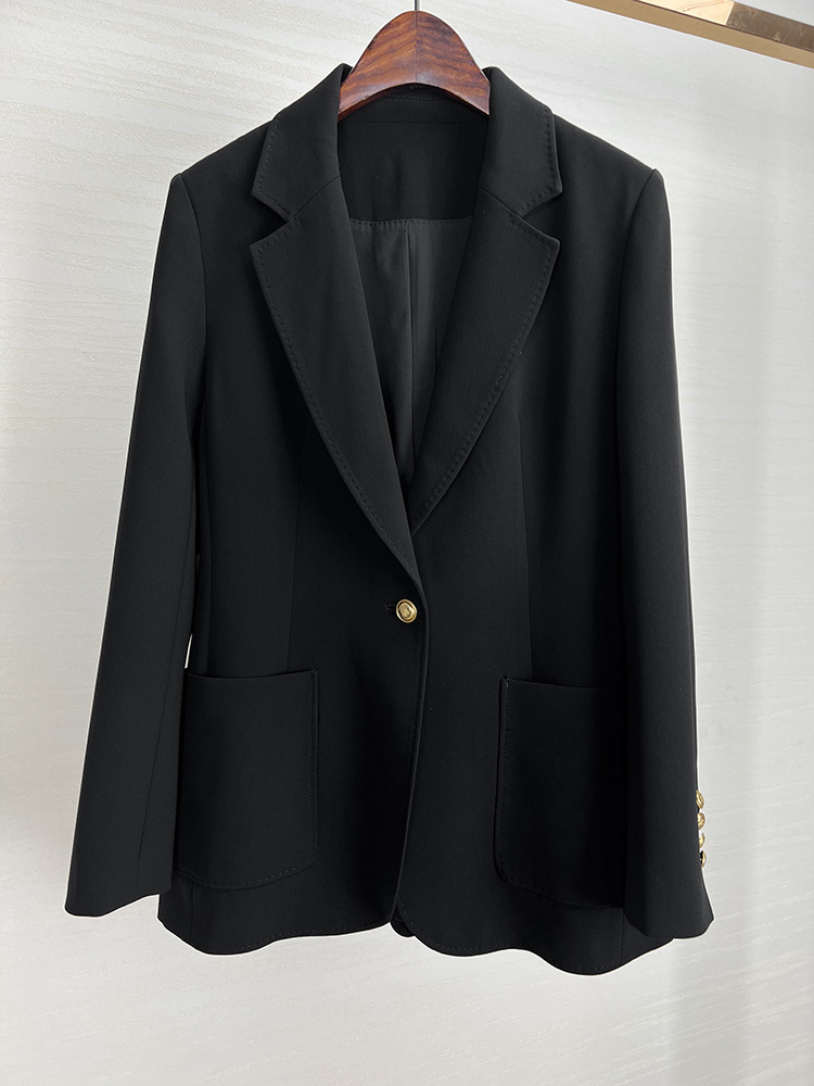 The new Spring 2023 tri-acetate casual one-button small suit for women, a stylish Korean-style commuter jacket pic 34