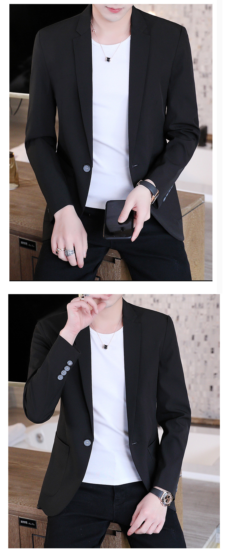 Primavera/otoño 2022 nuevos trajes casuales para hombre versión coreana trajes para hombre trajes para hombre chaquetas de alta gama para hombre pic 8