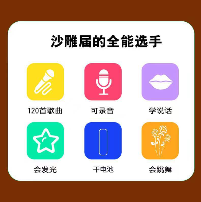 Cross-border new style: dancing and swaying tulip, seductive rose, singing recording, plush toy, cactus pic 3