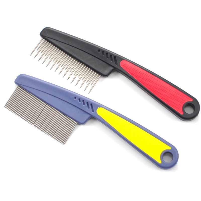 Pet dog flea comb, fine-toothed stainless steel needle flea removal comb, dog lice catch pic 9