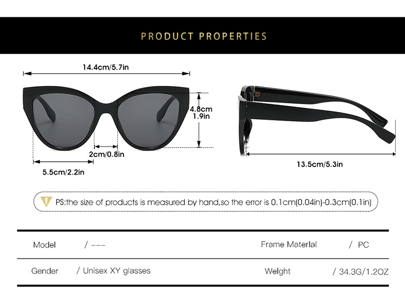 2024 New cross-border color-blocking sunglasses for women with large faces to look slimmer, cat-eye fashionable and versatile sunglasses for sun protection and shading pic 5