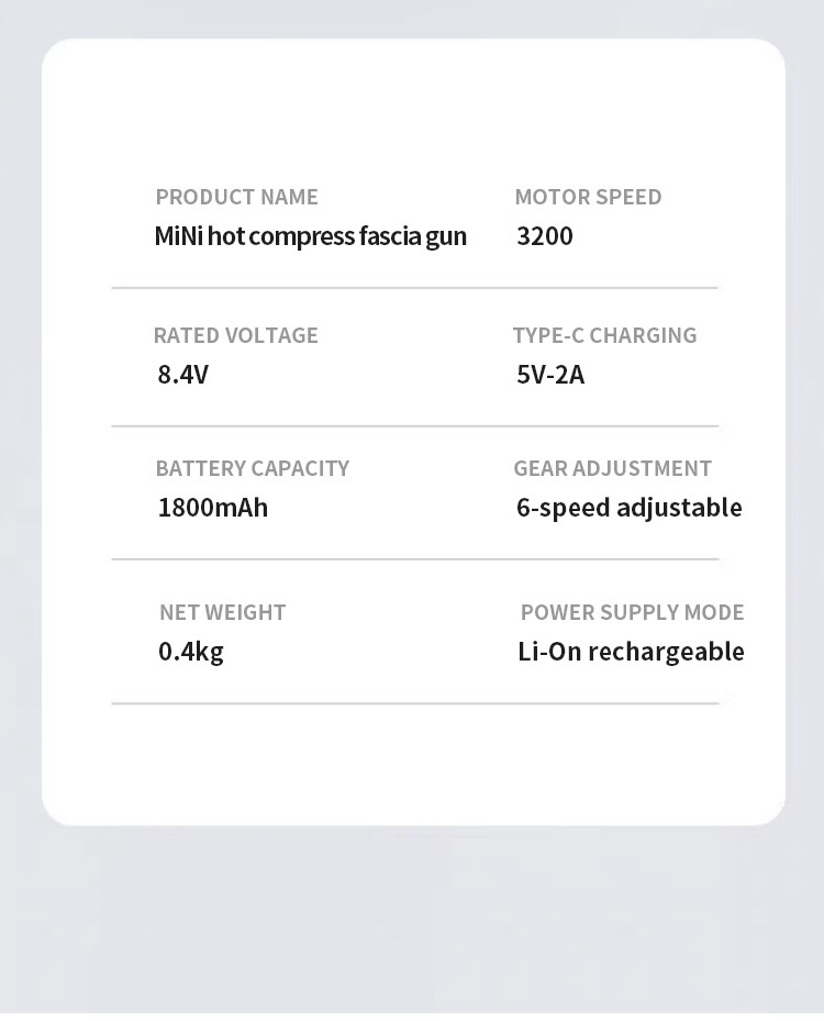 跨境运动筋膜枪肌肉按摩器迷你颈膜枪放松家用多功能按摩枪专业详情17