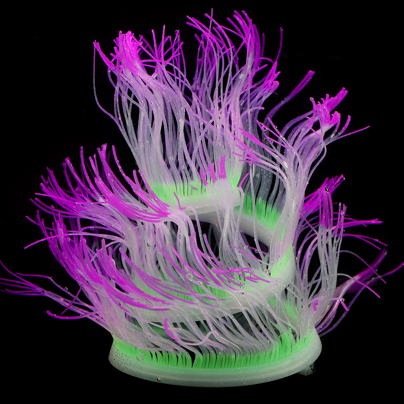Aquarium fish tank landscape decoration silicone artificial plant soft coral landscape sea anemone 100cm long pic 14