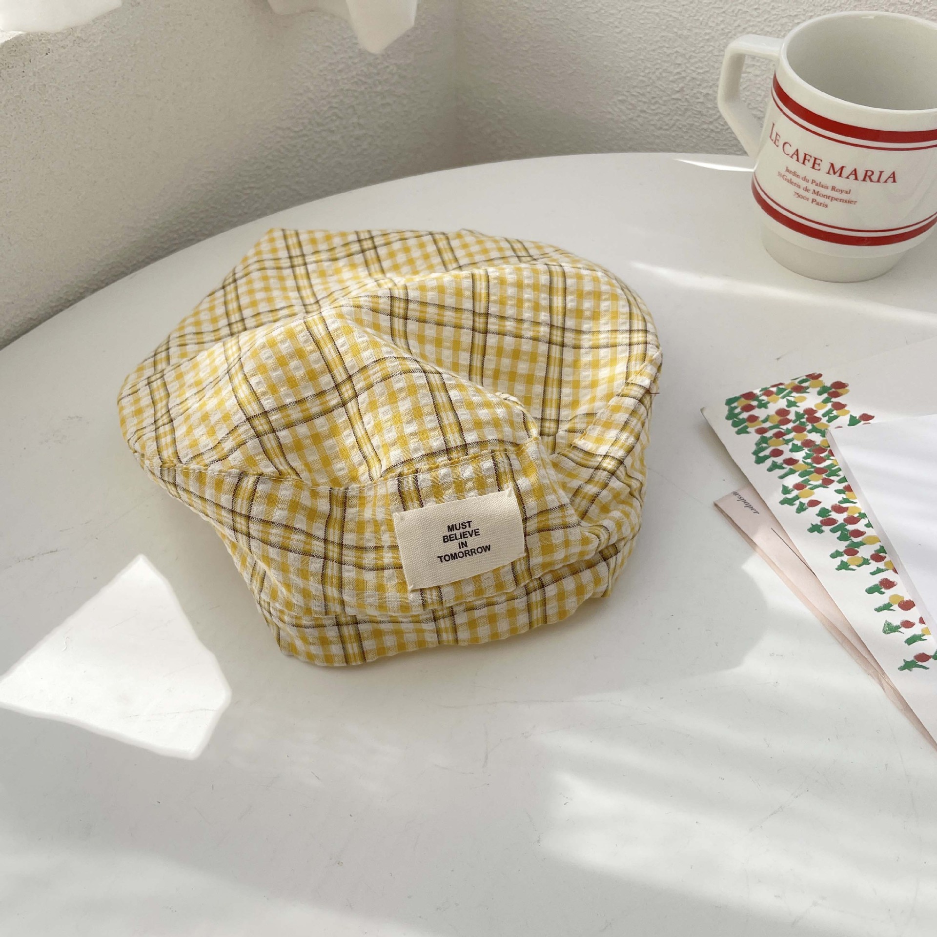 Sombrero de bebé otoño sur primavera verano boina coreana versión de moda ins viento niña pintora sombrero trendy cuadros boina para niños pic 26