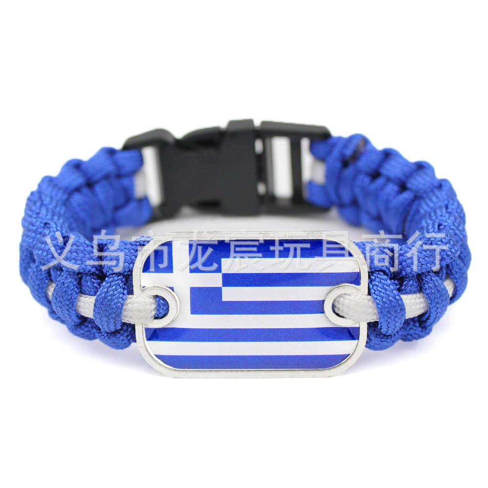 供应圭亚那国旗手链世界各国国旗伞绳编织手链户外救生手镯详情7