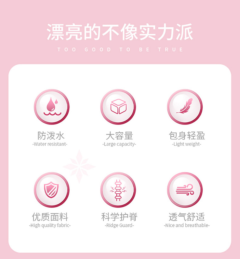 新款儿童书包小学生减负护脊双肩背包男女孩1-3-6年级可爱太空包详情3