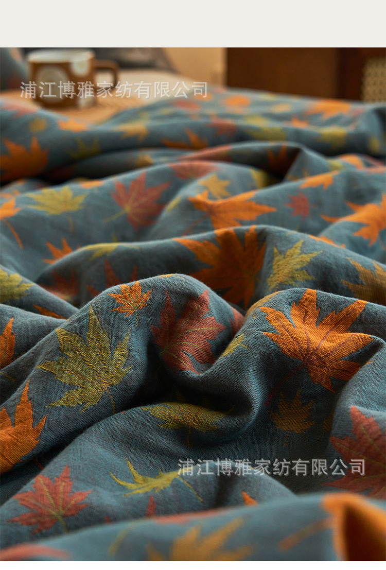 New Class A all-cotton yarn-dyed jacquard double-layer yarn summer quilt, mother and baby grade summer air-conditioned quilt, summer cooling quilt, thin quilt pic 12