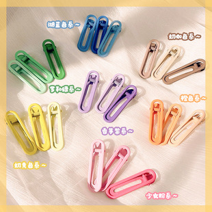 2022ins风糖果色发夹女侧边夹鸭嘴夹一字夹bb夹小发卡子刘海抖音详情1