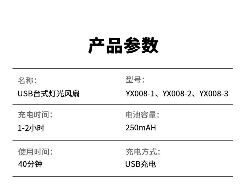 新款台式小风扇迷你桌面便携充电usb学生桌面大风力礼品厂家代发详情8