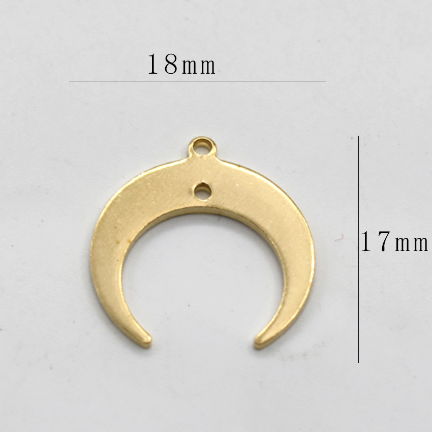 New best-selling bracelets, ear clips, pendants, necklaces, diy copper jewelry accessories, European and American style with halter holes, moon pic 15