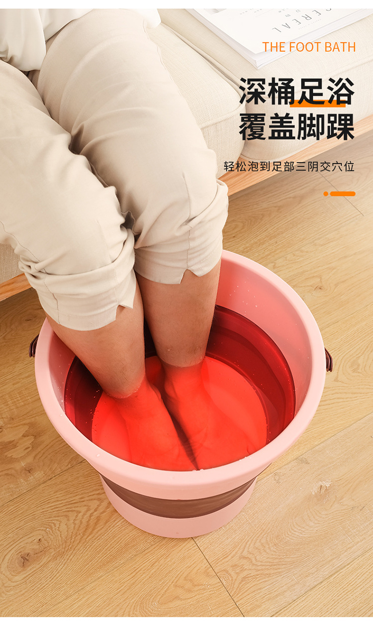 折叠水桶户外手提钓鱼桶大号车载旅行洗车桶家用便携加厚塑料桶01070详情11