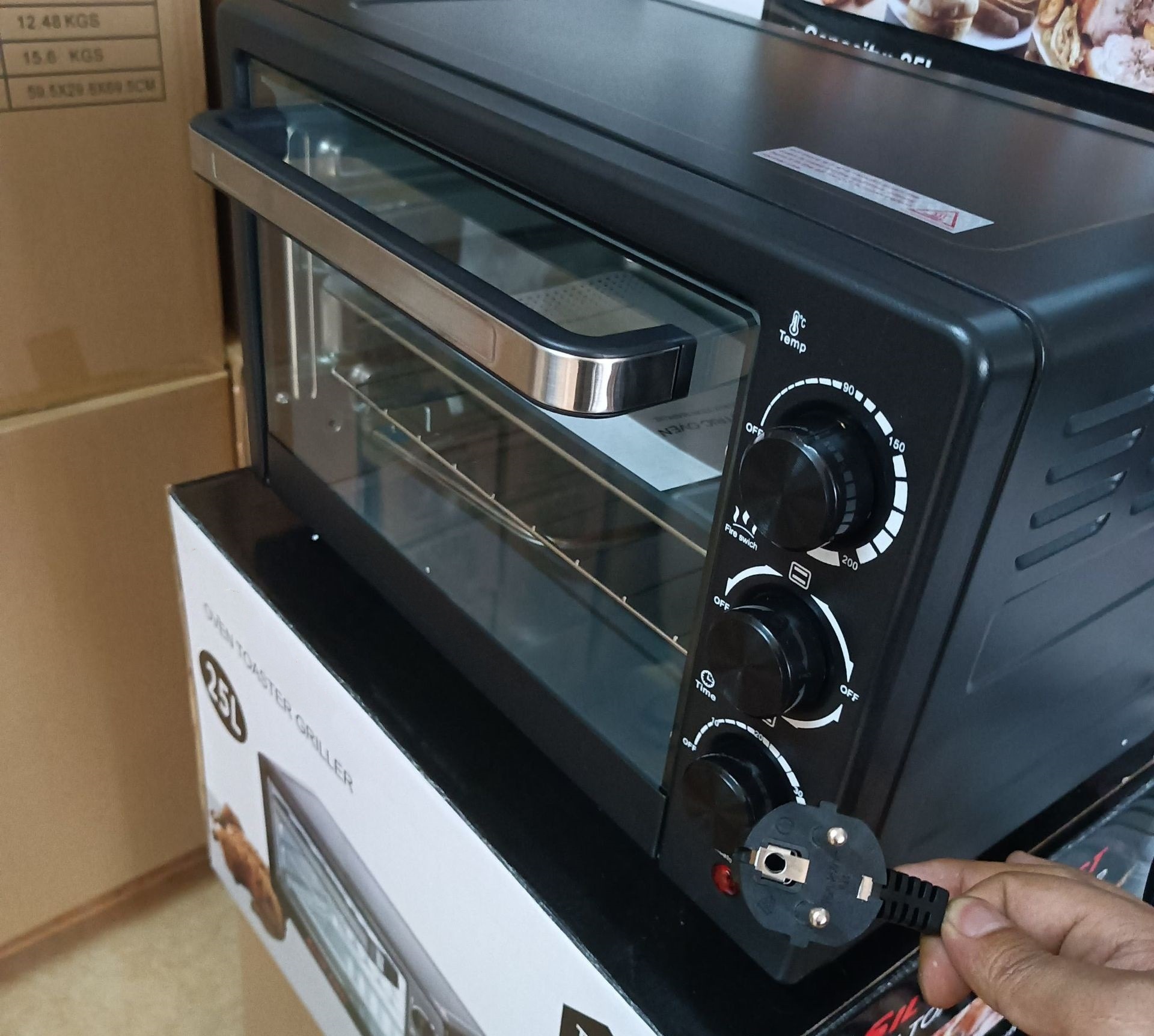 家用烤箱电烤箱25L大容量蒸烤一体蛋糕机多功能面包机烤箱批发详情6