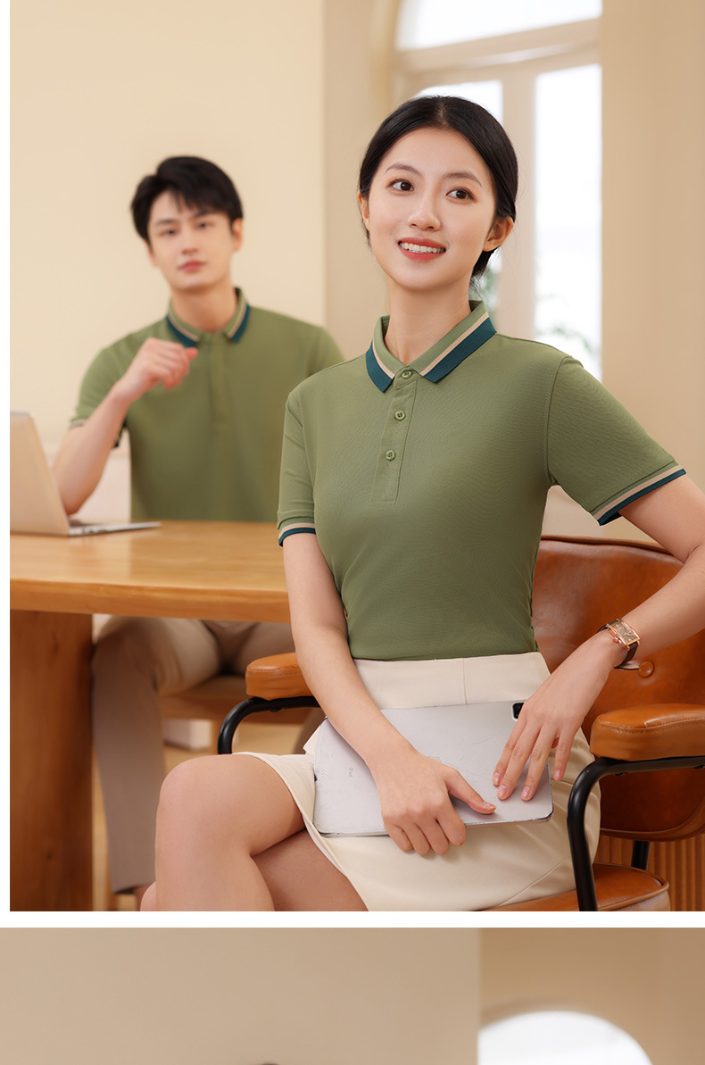 polo衫翻领短袖男女t恤24新款冰丝棉宽松夏短款上衣体恤遮肚藏肉详情13