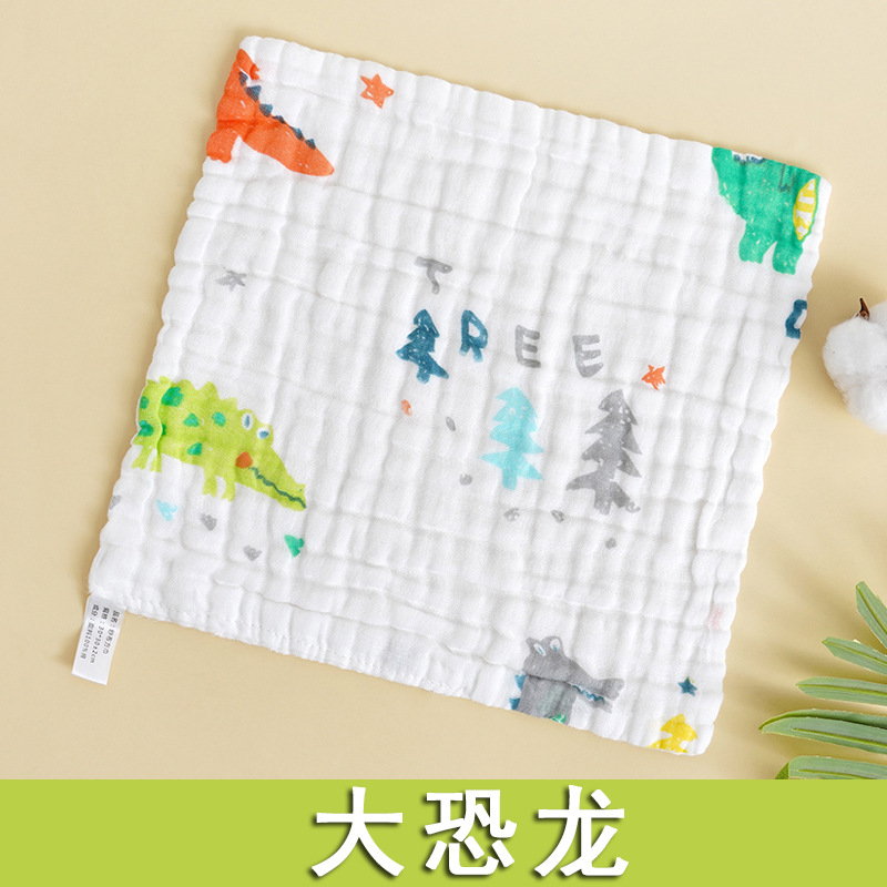 方巾纯棉六层纱布a类婴儿小方巾宝宝洗脸口水巾全棉手帕小方巾详情18