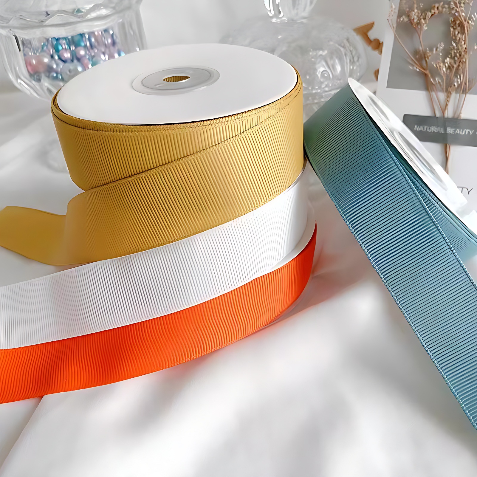 圣诞彩葱带鲜花包装织带蝴蝶结丝带糖果礼盒缎带蛋糕盒彩带直供详情5