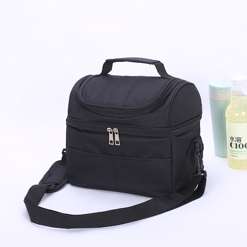 Customized double-layer insulated bags, insulated packs, simple and creative ice packs, waterproof bento packs, hand-held bags, aluminum mold bento meal packs pic 5