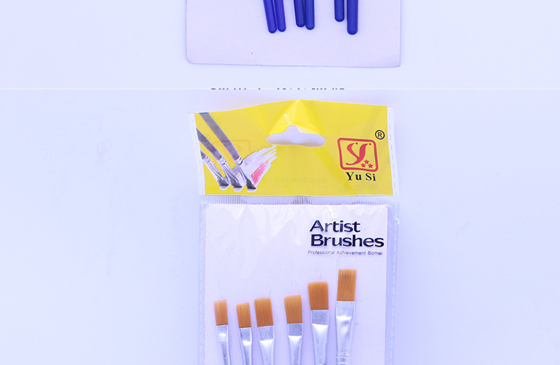 厂家直销 塑料杆577-6A扁头尼龙毛油画笔 水粉水彩油画笔详情14