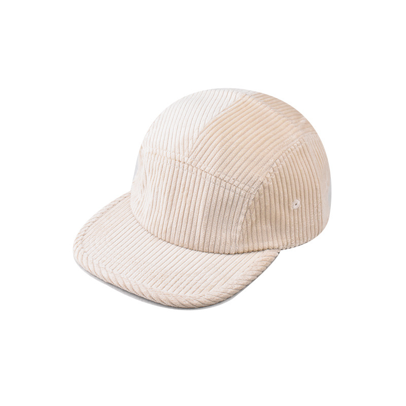 日系灯芯绒复古平沿纯色情侣棒球帽子软顶男女户外休闲短檐鸭舌帽详情9