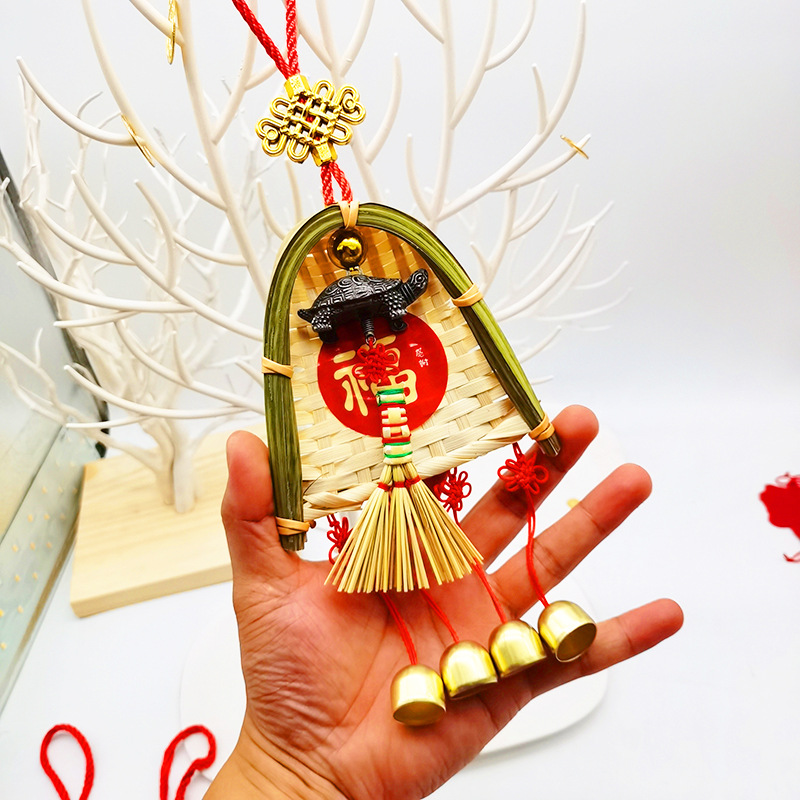 Copper coins, small brooms, dustpans, hanging ornaments, door decorations for moving into a new home, indoor hanging ornaments, TV wall decorations for the Qingming and Dragon Boat festivals pic 36