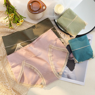 60支精梳棉女士高腰内裤大码纯棉裆部抗菌纯色棉质收腹提臀三角裤详情17