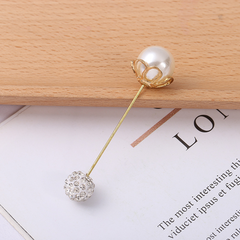 胸针女防走光珍珠插针固定衣物开衫领口别针百搭毛衣扣装饰胸针  熊猫水钻5574详情6