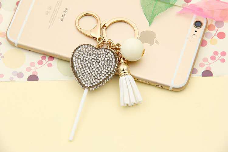 满钻爱心 满钻心形棒棒糖 爱心糖果饰品 爱心棒棒糖详情12