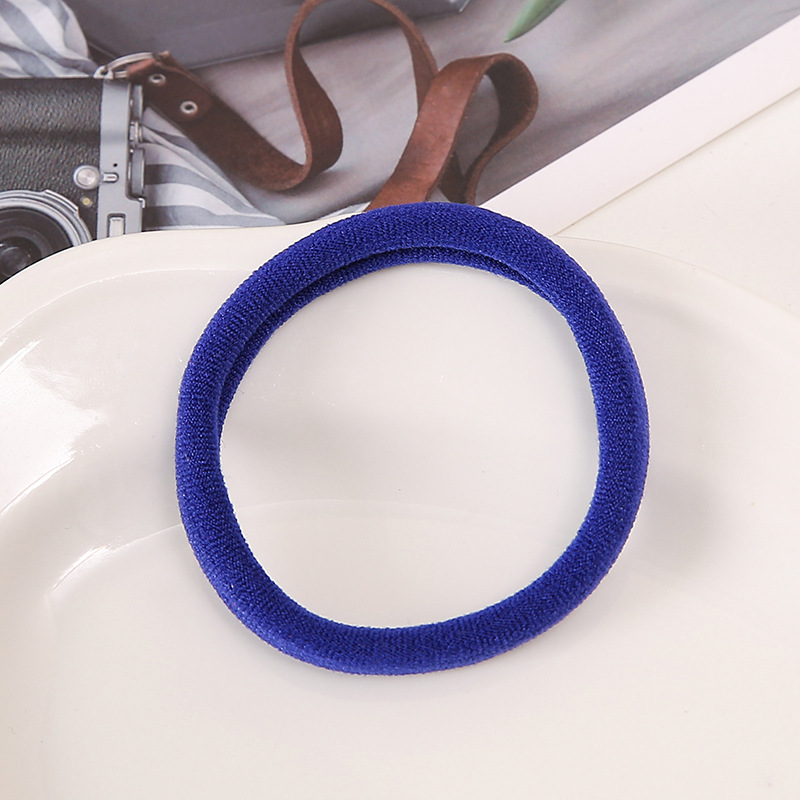 Wholesale of large colored towel loops, seamless adult rubber bands, high-elasticity ponytail tie, hair bands, headwear and hair ties pic 21